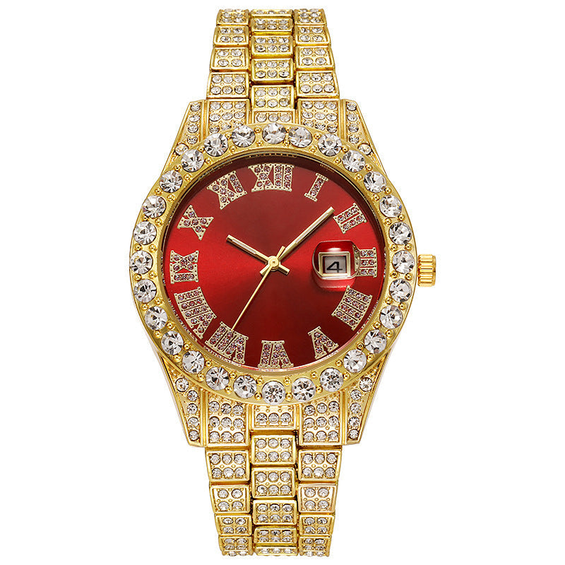 💎 Steal the Spotlight! Full Rhinestone Men's Quartz Watch | Luxe Design, Statement Look🕶️