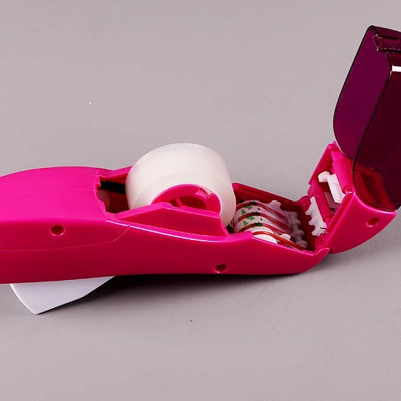 🥳2026 HOT SALE🥳💞50K+ SOLD! 📦✂️ 50% OFF! Portable Tape Cutter – one-hand operation, hidden blade for safety, no batteries. Fits 12/19mm tape. Easy gift wrapping & sealing! 🛡️✅