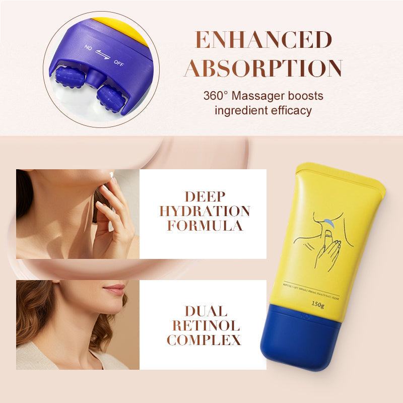 🥳2026 HOT SALE🥳💞50K+ SOLD!💥🧬👵 Target Neck Lines & Loss of Firmness | Peptide Cream with Massage Roller, 50% OFF✨🛁
