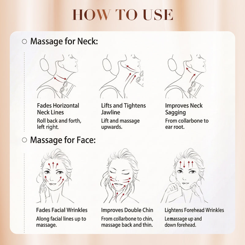 🥳2026 HOT SALE🥳💞50K+ SOLD!💥🧬👵 Target Neck Lines & Loss of Firmness | Peptide Cream with Massage Roller, 50% OFF✨🛁