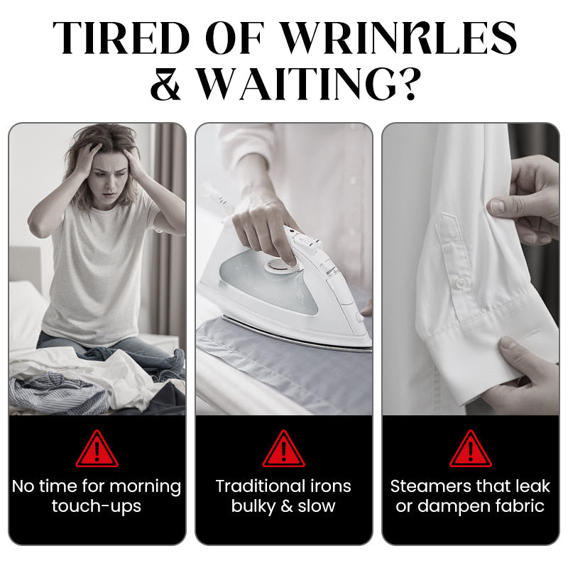🥳2026 HOT SALE🥳💞50K+ SOLD!💧👔 50% OFF! 1200W Foldable Handheld Steam Iron – 15s heat‑up, 180° rotating handle. Wrinkle‑free in seconds. Perfect for travel & home. 🧳💨