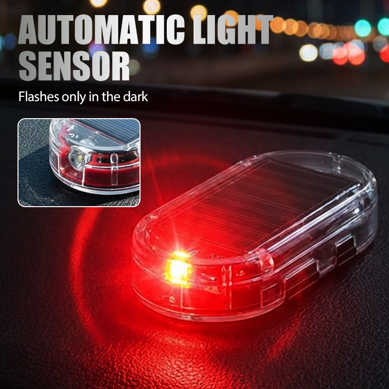 🥳2026 HOT SALE🥳💞50K+ SOLD! 🚗🌞 50% OFF! Solar Car Anti-Theft Light – solar + USB charged, auto-flashes at night. Realistic LED mimics active alarm – deters thieves without wiring. Heat-resistant, stick & go! 🛡️💡
