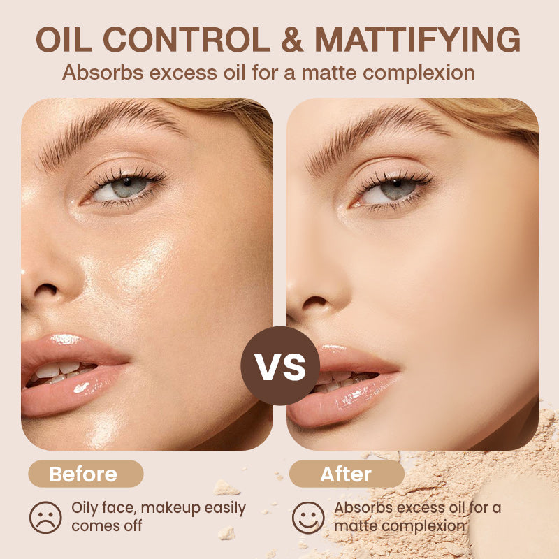 🥳2026 HOT SALE🥳💞50K+ SOLD! 🌸💧Setting Powder Compact – Water-resistant, no caking. Natural matte finish, touch up anytime. Your oil‑control hero. 🦋✅