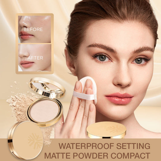 🥳2026 HOT SALE🥳💞50K+ SOLD! 🌸💧Setting Powder Compact – Water-resistant, no caking. Natural matte finish, touch up anytime. Your oil‑control hero. 🦋✅