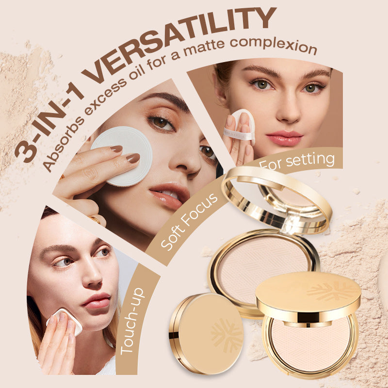 🥳2026 HOT SALE🥳💞50K+ SOLD! 🌸💧Setting Powder Compact – Water-resistant, no caking. Natural matte finish, touch up anytime. Your oil‑control hero. 🦋✅
