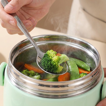 🥳2026 HOT SALE🥳💞50K+ SOLD!👨‍👩‍👧‍👦🧳 From Kitchen to Adventure, Leak-Proof & Reliable. Sturdy Stainless Steel Food Jar – Your Meals On-The-Go. 🏕️🍱