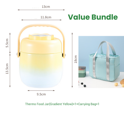 🥳2026 HOT SALE🥳💞50K+ SOLD!👨‍👩‍👧‍👦🧳 From Kitchen to Adventure, Leak-Proof & Reliable. Sturdy Stainless Steel Food Jar – Your Meals On-The-Go. 🏕️🍱