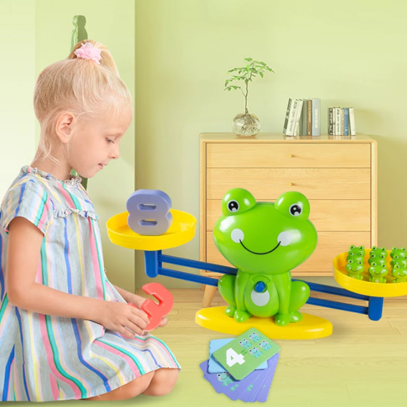 🥳2026 HOT SALE🥳💞50K+ SOLD!💥🧮 Learning Through Play! Frog Balance Math Toy | 3-Step from Numbers to Addition 50% OFF👨‍👩‍👧