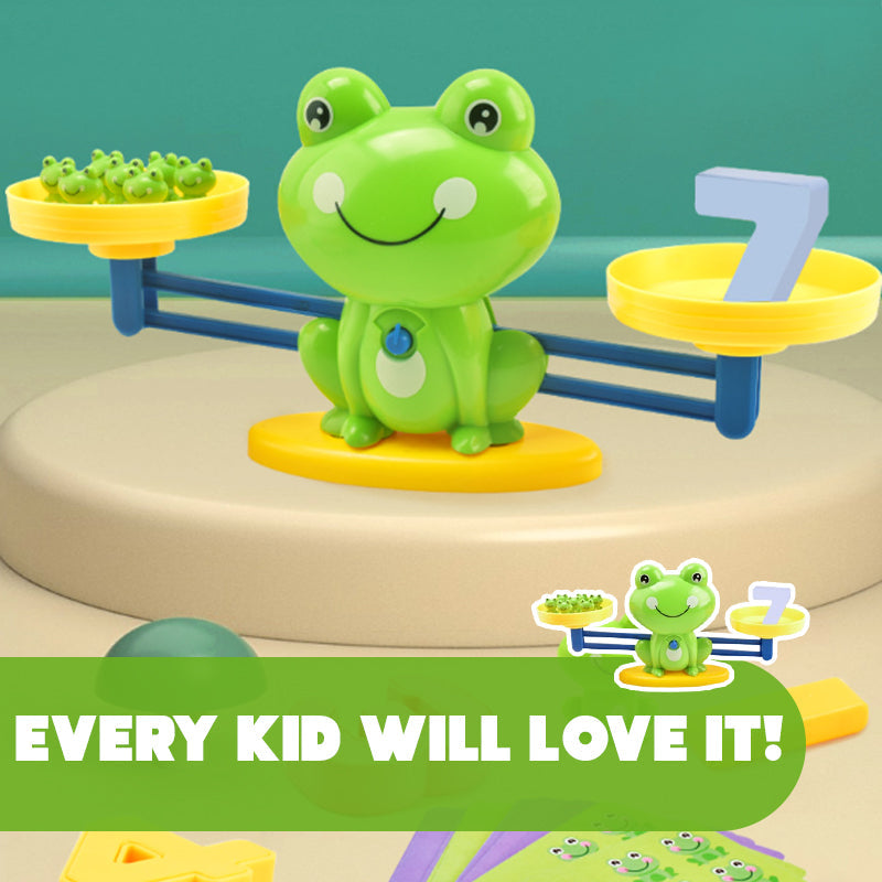 🥳2026 HOT SALE🥳💞50K+ SOLD!💥🧮 Learning Through Play! Frog Balance Math Toy | 3-Step from Numbers to Addition 50% OFF👨‍👩‍👧