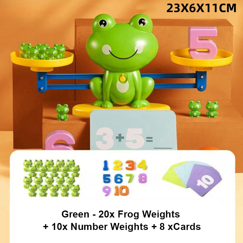 🥳2026 HOT SALE🥳💞50K+ SOLD!💥🧮 Learning Through Play! Frog Balance Math Toy | 3-Step from Numbers to Addition 50% OFF👨‍👩‍👧