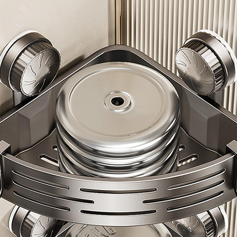 🥳2026 HOT SALE🥳💞50K+ SOLD!🛁 Conquer Tight Corners! No-Drill Triangle Basket Suction Cup Mounted, Strong Hold, Your Space Magician🧽