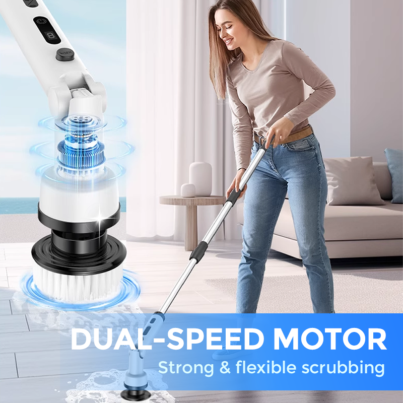 🥳2026 HOT SALE🥳💞50K+ SOLD!🚿🧽 50% OFF! Multi‑Function Electric Brush – IPX7 waterproof, dual speed. Interchangeable heads. Effortless grime removal. 🛡️⚡