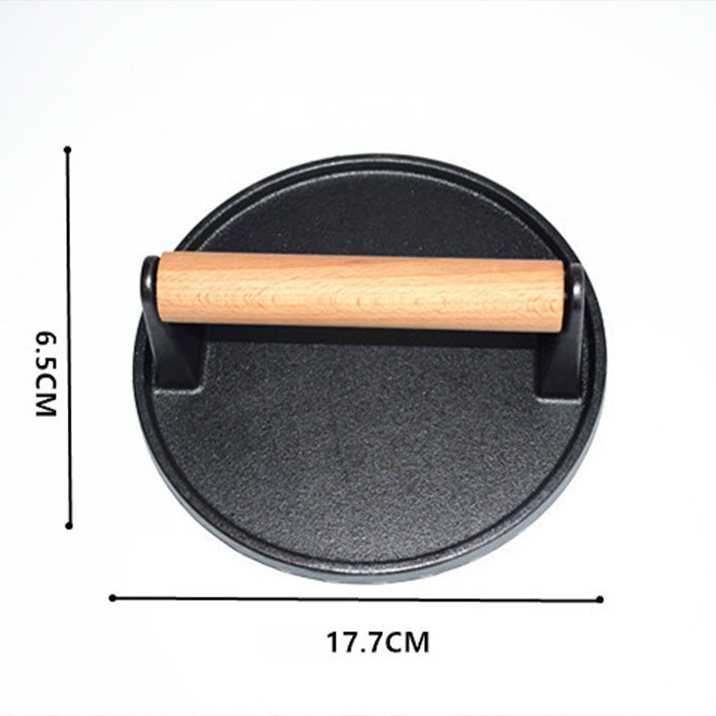 🥳2026 HOT SALE🥳💞50K+ SOLD! 🥩🔥 50% OFF! Cast Iron Steak Press – even heat distribution for perfectly cooked steak & burgers every time. Restaurant-quality grill marks at home – no more takeaway bills! 🍔✨