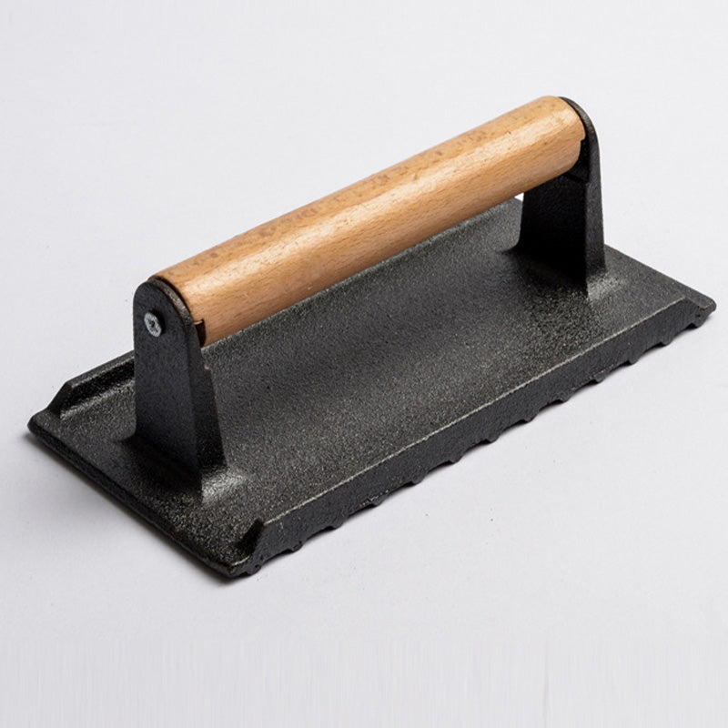 🥳2026 HOT SALE🥳💞50K+ SOLD! 🥩🔥 50% OFF! Cast Iron Steak Press – even heat distribution for perfectly cooked steak & burgers every time. Restaurant-quality grill marks at home – no more takeaway bills! 🍔✨