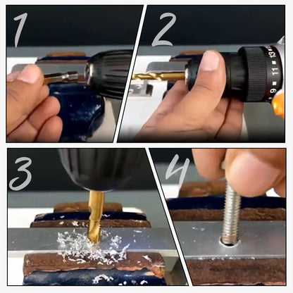 🥳2026 HOT SALE🥳💞50K+ SOLD!🏆🔩 Your Complete Tapping Solution – 6PCS Set! Multipurpose Spiral Taps for Metal & Wood. 🛠️📦