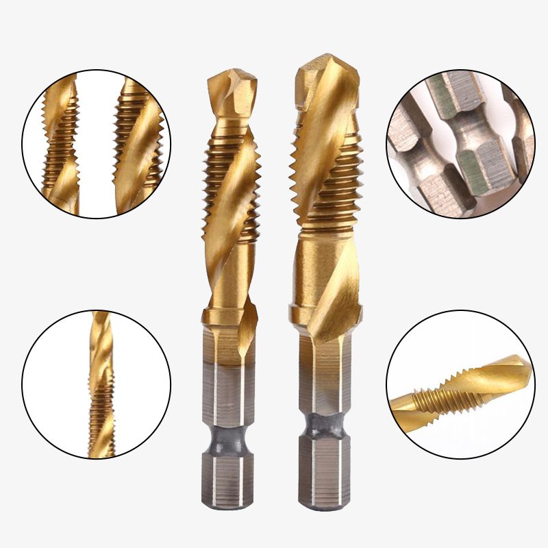 🥳2026 HOT SALE🥳💞50K+ SOLD!🏆🔩 Your Complete Tapping Solution – 6PCS Set! Multipurpose Spiral Taps for Metal & Wood. 🛠️📦