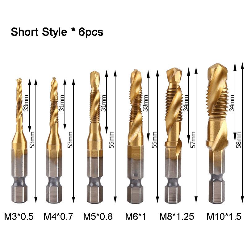 🥳2026 HOT SALE🥳💞50K+ SOLD!🏆🔩 Your Complete Tapping Solution – 6PCS Set! Multipurpose Spiral Taps for Metal & Wood. 🛠️📦