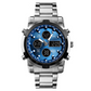 🥳2026 HOT SALE🥳💞50K+ SOLD!💥💎✨ 50% OFF! Waterproof Analog‑Digital Watch – Date, day & second time zone. Stainless steel strap, shock‑resistant. Practical & durable for daily wear. ⌚💪