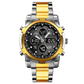 🥳2026 HOT SALE🥳💞50K+ SOLD!💥💎✨ 50% OFF! Waterproof Analog‑Digital Watch – Date, day & second time zone. Stainless steel strap, shock‑resistant. Practical & durable for daily wear. ⌚💪