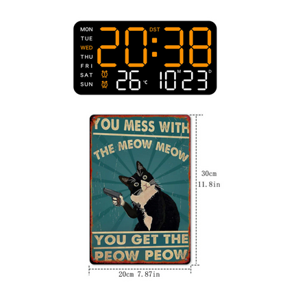 🥳2026 HOT SALE🥳💞50K+ SOLD!💥🕒 ❤️Crystal Clear Time, Modern Nordic Style. Large LED Digital Wall Clock – 50% OFF! 🏠🌟