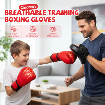 🥳2026 HOT SALE🥳💞50K+ SOLD! 🥊💨 50% OFF! Breathable Training Boxing Gloves – one-piece molded liner, thickened fist protection, palm vents & wide wrist strap. Durable PU, for kids & adults! 🛡️💪