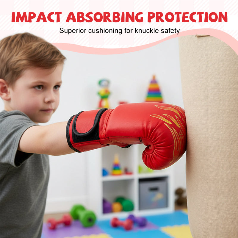 🥳2026 HOT SALE🥳💞50K+ SOLD! 🥊💨 50% OFF! Breathable Training Boxing Gloves – one-piece molded liner, thickened fist protection, palm vents & wide wrist strap. Durable PU, for kids & adults! 🛡️💪