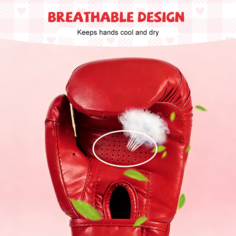 🥳2026 HOT SALE🥳💞50K+ SOLD! 🥊💨 50% OFF! Breathable Training Boxing Gloves – one-piece molded liner, thickened fist protection, palm vents & wide wrist strap. Durable PU, for kids & adults! 🛡️💪