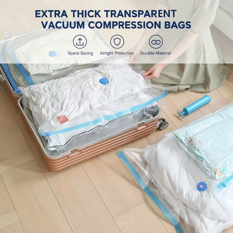 🥳2026 HOT SALE🥳💞50K+ SOLD!📦🧺 Seasonal Storage Made Simple. Leak-Proof Vacuum Bags for Blankets & Clothes – Half Price! 🧙‍♂️🛏️