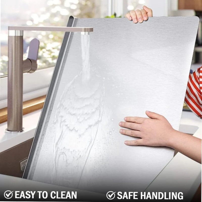 🥳2026 HOT SALE🥳💞50K+ SOLD! 🔪🧼 LIMITED-TIME 50% OFF! 304 Stainless Steel Cutting Board – double-sided, hygienic, moisture-resistant & easy to clean. Say goodbye to stains & odors! 🛡️✨