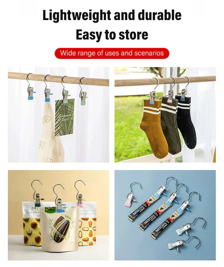 🏆Flash Sale⚡ 50K+ SOLD! Almost Gone-💥Stainless steel hanging hooks/clips