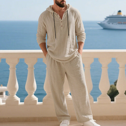 🥳2026 HOT SALE🥳💞50K+ SOLD!💥💎🧥 Modern Relaxed Style, All-Day Comfort. Men‘s Hooded 2-Piece – 75%OFF Price! ✨🛋️