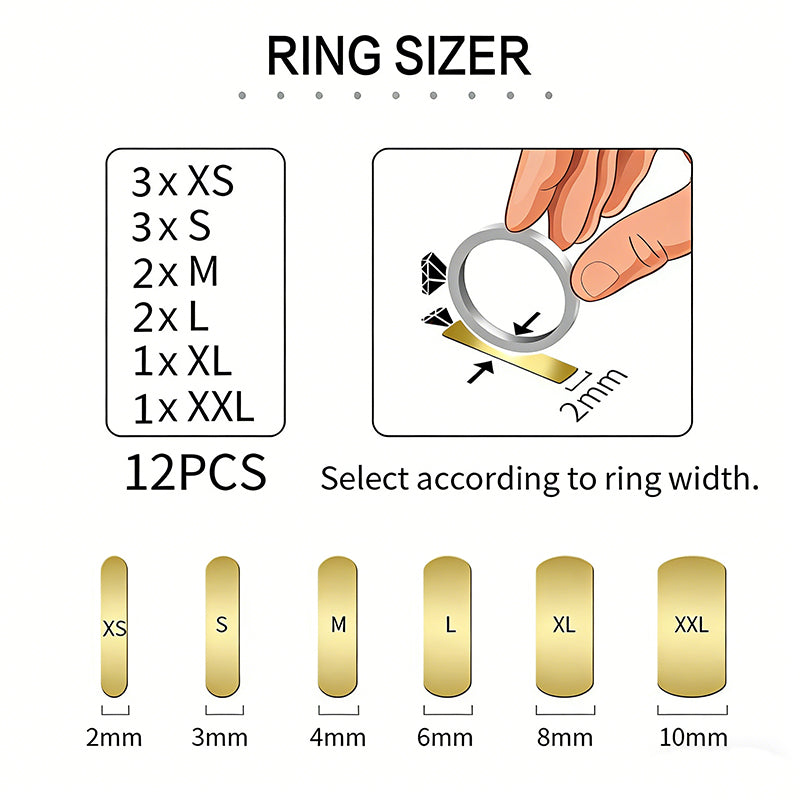 🥳2026 HOT SALE🥳💞50K+ SOLD!🦸‍♀️💎 50% OFF! Ring Adjuster for Loose Rings – Invisible when worn, soft & comfy. No glue, no tools. Keeps your wedding or heirloom ring secure. A must-have for changing fingers. 👵💕