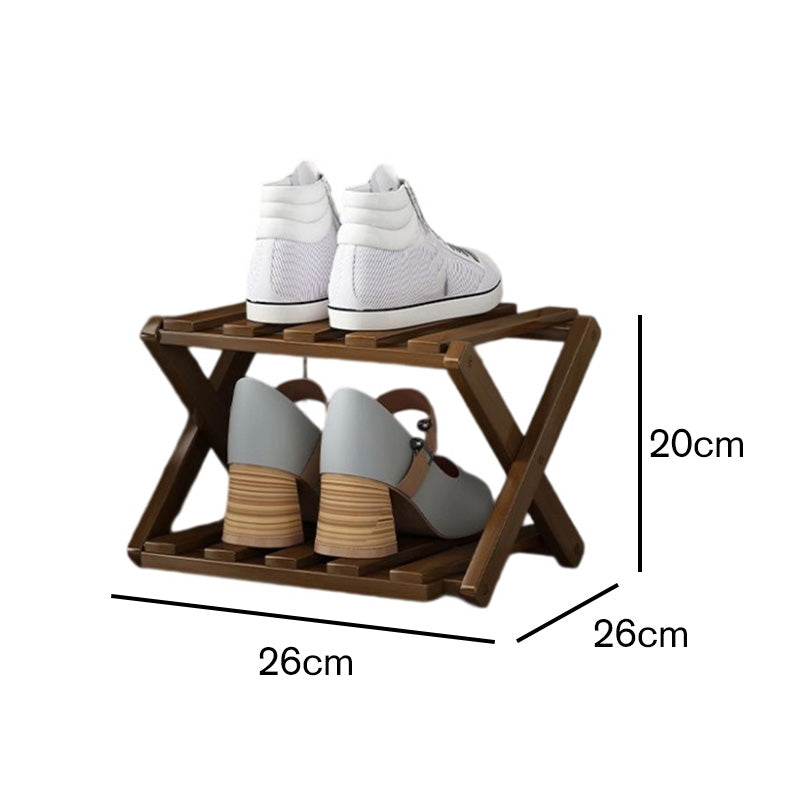 🥳2026 HOT SALE🥳💞50K+ SOLD! 🚪🧤 LIMITED-TIME 50% OFF! Foldable Bamboo Shoe Rack – tool-free 5-second setup, 2-10 tiers, folds flat. Sturdy, multi-use & keeps entryway tidy! ✨✅