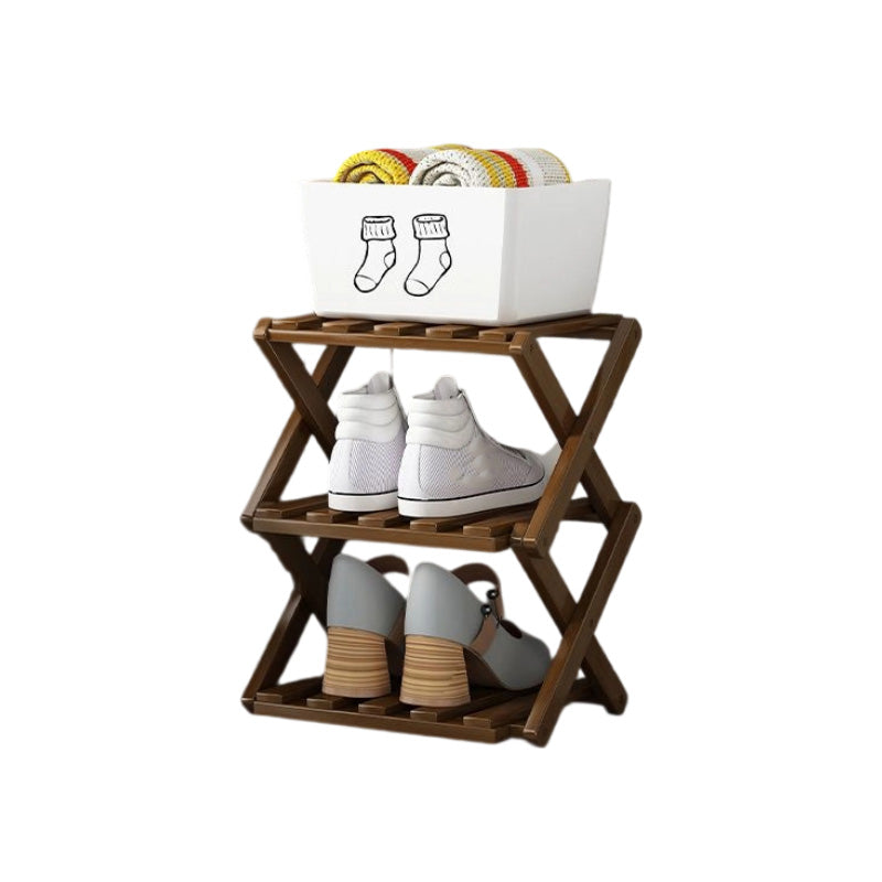🥳2026 HOT SALE🥳💞50K+ SOLD! 🚪🧤 LIMITED-TIME 50% OFF! Foldable Bamboo Shoe Rack – tool-free 5-second setup, 2-10 tiers, folds flat. Sturdy, multi-use & keeps entryway tidy! ✨✅