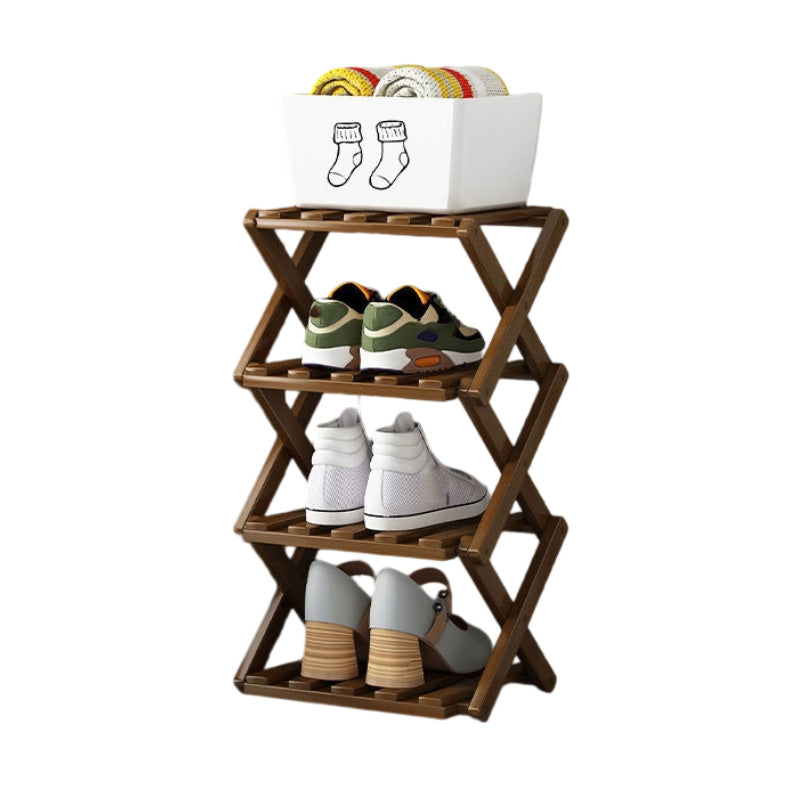 🥳2026 HOT SALE🥳💞50K+ SOLD! 🚪🧤 LIMITED-TIME 50% OFF! Foldable Bamboo Shoe Rack – tool-free 5-second setup, 2-10 tiers, folds flat. Sturdy, multi-use & keeps entryway tidy! ✨✅