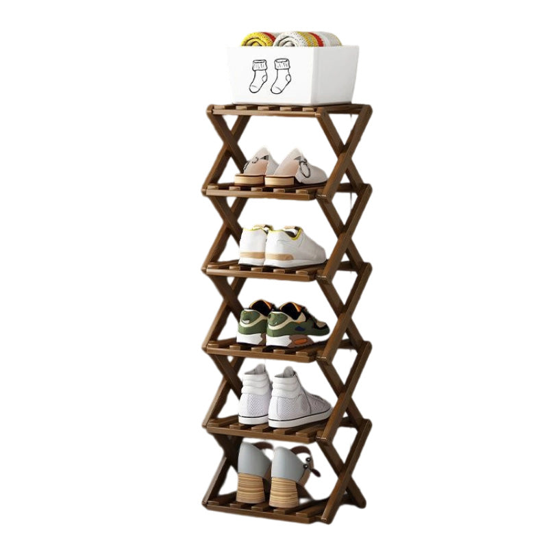 🥳2026 HOT SALE🥳💞50K+ SOLD! 🚪🧤 LIMITED-TIME 50% OFF! Foldable Bamboo Shoe Rack – tool-free 5-second setup, 2-10 tiers, folds flat. Sturdy, multi-use & keeps entryway tidy! ✨✅