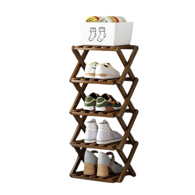 🥳2026 HOT SALE🥳💞50K+ SOLD! 🚪🧤 LIMITED-TIME 50% OFF! Foldable Bamboo Shoe Rack – tool-free 5-second setup, 2-10 tiers, folds flat. Sturdy, multi-use & keeps entryway tidy! ✨✅