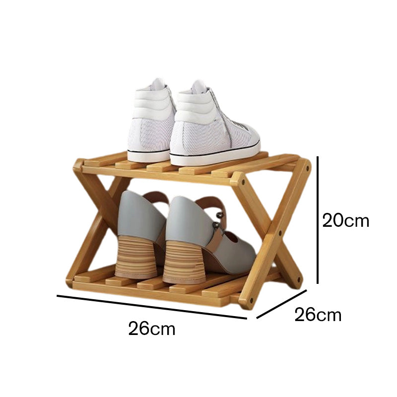 🥳2026 HOT SALE🥳💞50K+ SOLD! 🚪🧤 LIMITED-TIME 50% OFF! Foldable Bamboo Shoe Rack – tool-free 5-second setup, 2-10 tiers, folds flat. Sturdy, multi-use & keeps entryway tidy! ✨✅