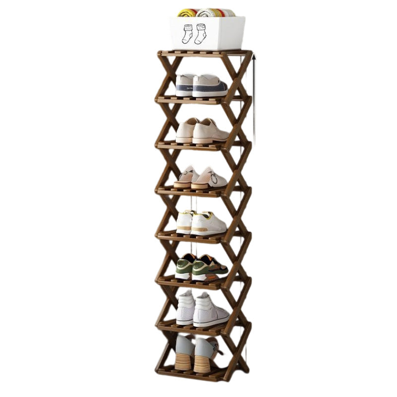 🥳2026 HOT SALE🥳💞50K+ SOLD! 🚪🧤 LIMITED-TIME 50% OFF! Foldable Bamboo Shoe Rack – tool-free 5-second setup, 2-10 tiers, folds flat. Sturdy, multi-use & keeps entryway tidy! ✨✅