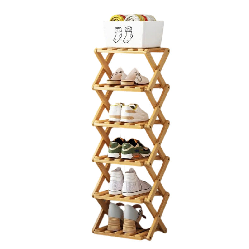 🥳2026 HOT SALE🥳💞50K+ SOLD! 🚪🧤 LIMITED-TIME 50% OFF! Foldable Bamboo Shoe Rack – tool-free 5-second setup, 2-10 tiers, folds flat. Sturdy, multi-use & keeps entryway tidy! ✨✅