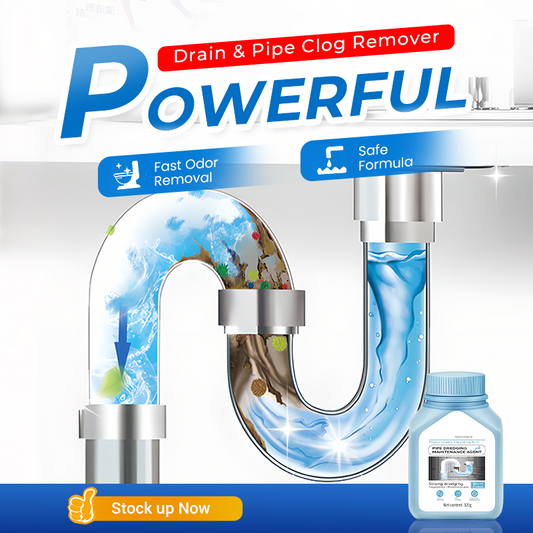 🥳2026 HOT SALE🥳💞50K+ SOLD! 🛡️💧 50% OFF! Kitchen Pipe Dredging Agent – Safe for all pipes, tough on clogs. Eliminates soap scum & food residue – keeps drains fresh & clear! 🌟✅