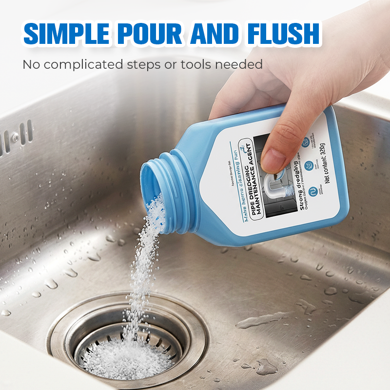 🥳2026 HOT SALE🥳💞50K+ SOLD! 🛡️💧 50% OFF! Kitchen Pipe Dredging Agent – Safe for all pipes, tough on clogs. Eliminates soap scum & food residue – keeps drains fresh & clear! 🌟✅