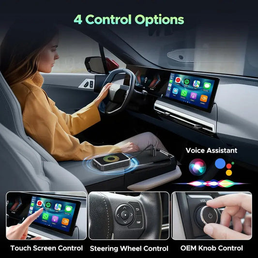 🥳2026 HOT SALE🥳💞50K+ SOLD!🧭🎬 Turn Every Journey into a 4K Cinema. Mini Wireless Display Adapter， Immersive Wireless Entertainment for All Passengers. 📱🚗