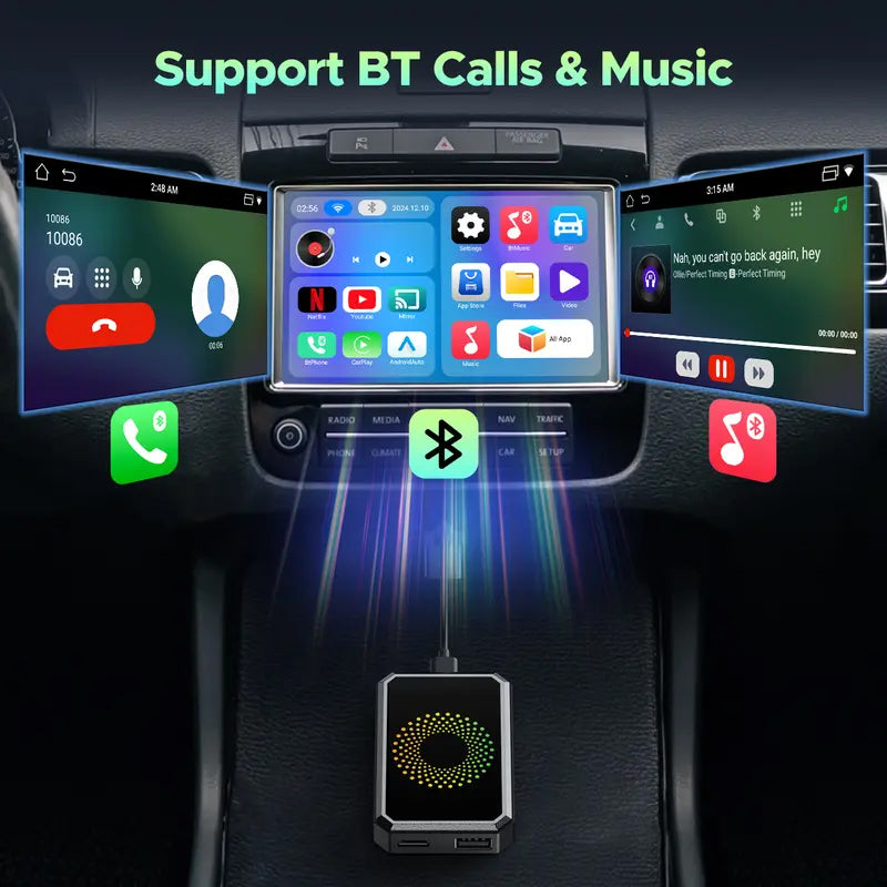 🥳2026 HOT SALE🥳💞50K+ SOLD!🧭🎬 Turn Every Journey into a 4K Cinema. Mini Wireless Display Adapter， Immersive Wireless Entertainment for All Passengers. 📱🚗