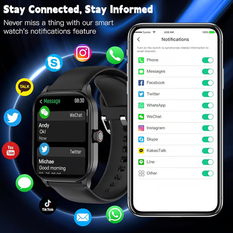 🥳2026 HOT SALE🥳💞50K+ SOLD!📱⌚ Your Health Guardian & Safety Link. Smart Watch with Vital Tracking & Direct Call – Stay Independent, Stay Connected. ❤️😊