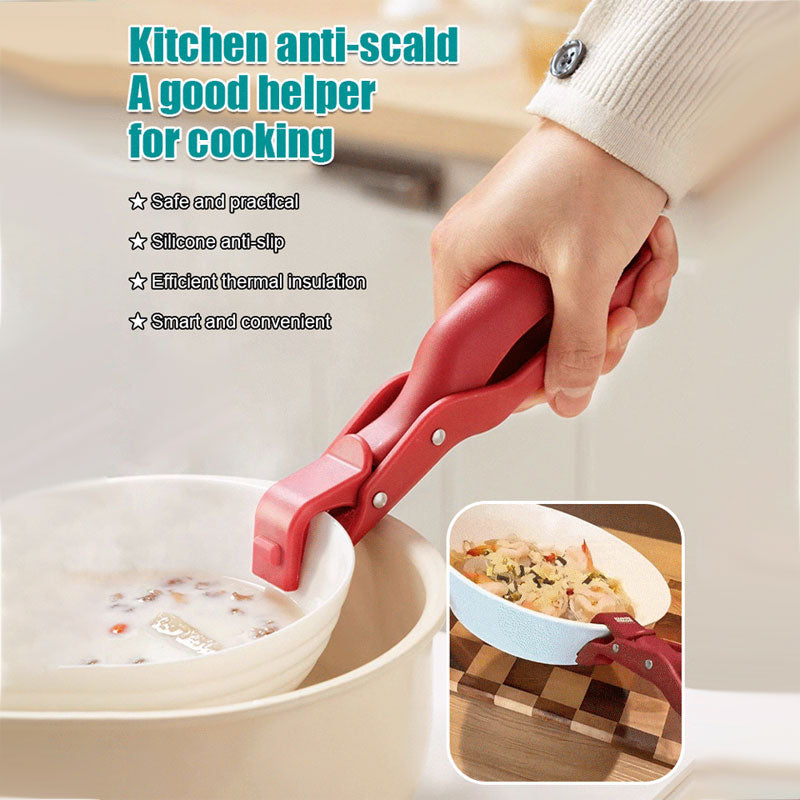 🥳2026 HOT SALE🥳💞50K+ SOLD!💝📦 One Clip for Bowls, Lids & More!Anti-Scald Holder Clip- Multi-Purpose Kitchen Helper – Saves Space & Hassle 🍳🔥
