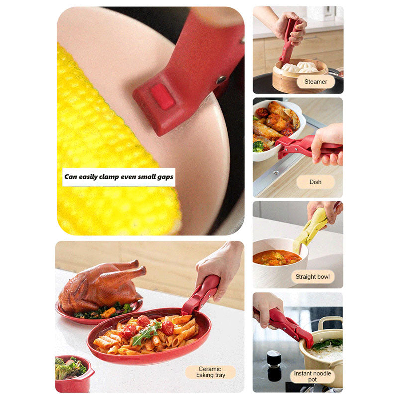 🥳2026 HOT SALE🥳💞50K+ SOLD!💝📦 One Clip for Bowls, Lids & More!Anti-Scald Holder Clip- Multi-Purpose Kitchen Helper – Saves Space & Hassle 🍳🔥