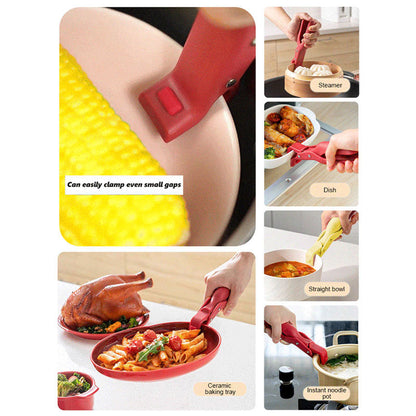 🥳2026 HOT SALE🥳💞50K+ SOLD!💝📦 One Clip for Bowls, Lids & More!Anti-Scald Holder Clip- Multi-Purpose Kitchen Helper – Saves Space & Hassle 🍳🔥