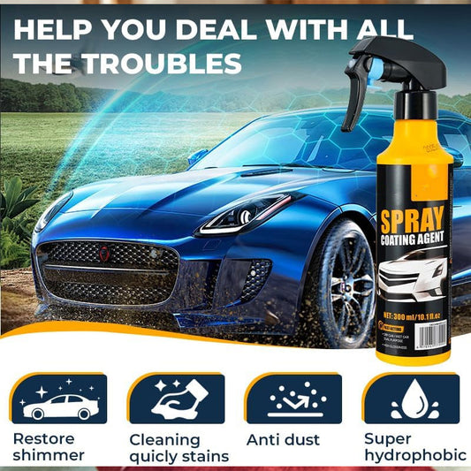 🥳2026 HOT SALE🥳💞50K+ SOLD!💥🚗💧 50% OFF! 3-in-1 SiO₂ Ceramic Quick Coat – Waterless wash, streak-free gloss & rain-beading shield. Fills fine scratches, restores showroom shine. Spray on, wipe off. Effortless protection. ✨🛡️