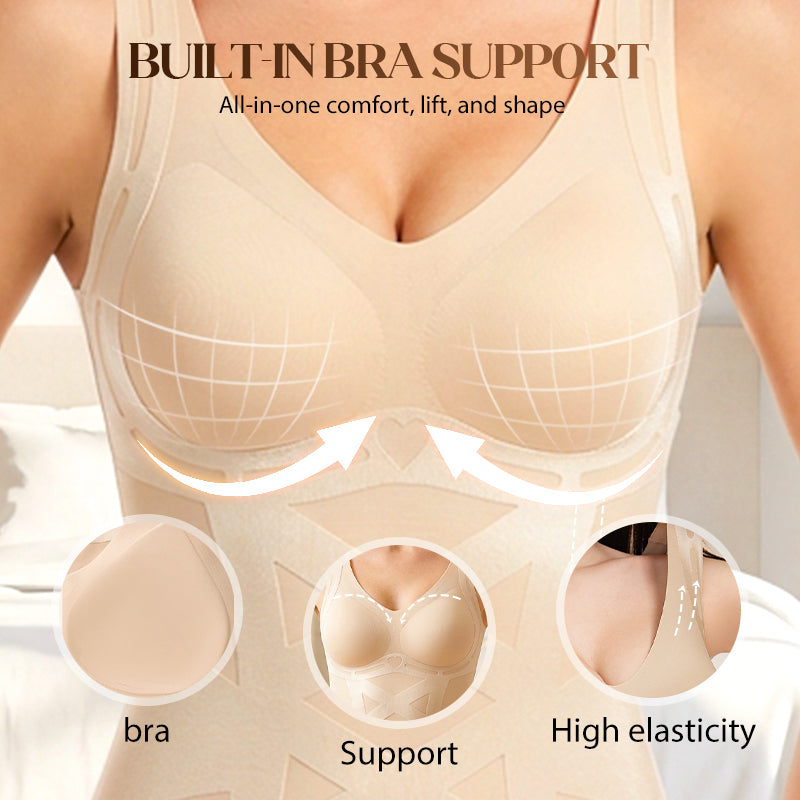 🥳2026 HOT SALE🥳💞50K+ SOLD!🩱💚 50% OFF! Seamless Camisole with Bra – X‑shape waist cinching, angel wing back support. Lightweight & smooth. Your daily confidence layer. 👗✨